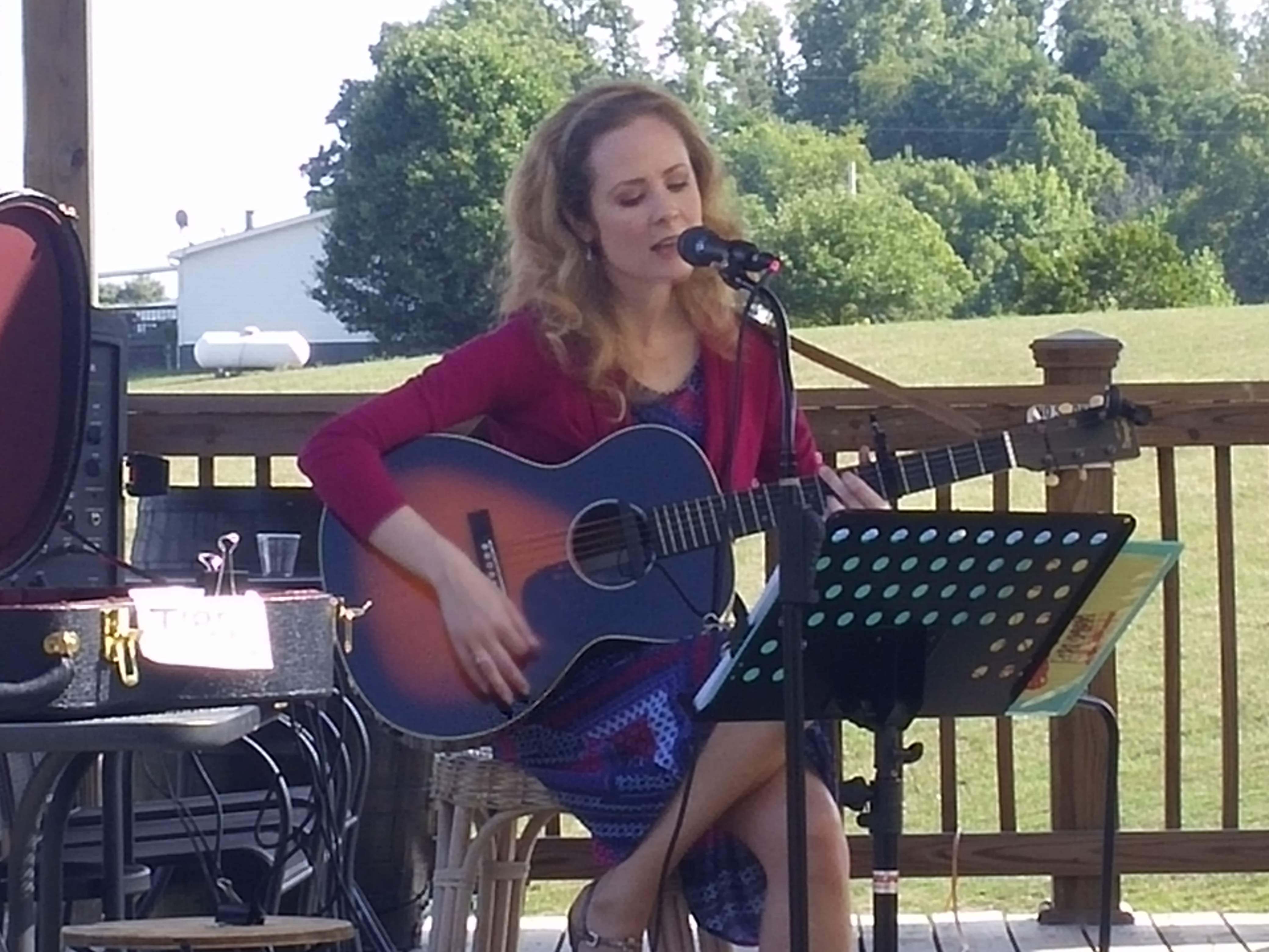 Sam sings at Yellow Butterfly Winery